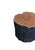 Contemporary Natural Solid Lychee Wood Side Table Charred & Natural Finish, Modern Organic For Sale - Image 3 of 7