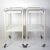 Industrial Mid-Century Opaxit Glass Medical Trolley Set of 2, 1960s For Sale - Image 3 of 16