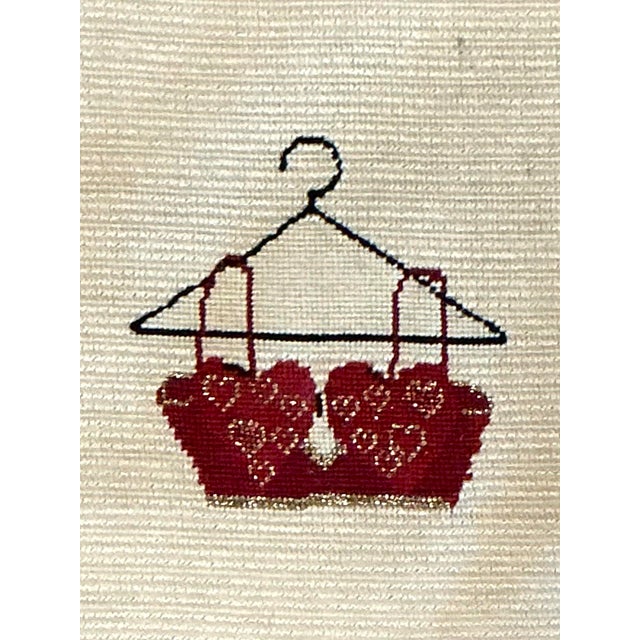 Vintage Original Needlepoint Swimsuit For Sale - Image 4 of 12