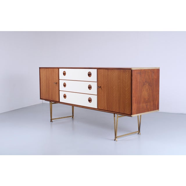 Brown Small Two Tone Modulus Sideboard from Fristho, 1960s For Sale - Image 8 of 18