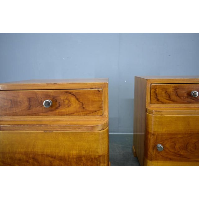 Art Deco Bedside Tables, Former Czechoslovakia, 1930s, Set of 2 For Sale - Image 3 of 18