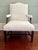 Chippendale Vintage White Arm Chair For Sale - Image 3 of 6