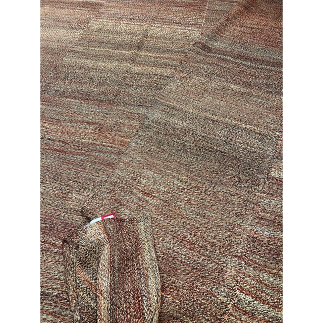 Decorative, rare, one of a kind, hand made flatweave in fine wool