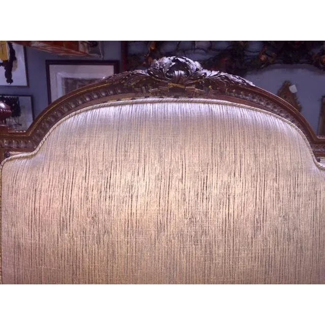 19th Century French Walnut Arm Chairs With Wreath & Ribbon Motif - A Pair For Sale In Los Angeles - Image 6 of 8