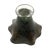 Glass Ruffled Multi-Colored Handkerchief Vase on Pedestal Base For Sale - Image 7 of 10