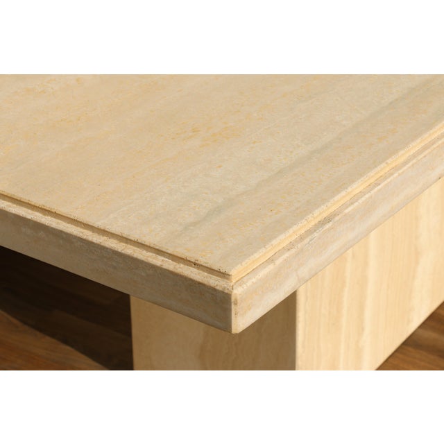 Mid-Century Modern Italian Travertine Dining Table, Circa 1970s For Sale - Image 9 of 18