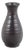Ceramic Vase with Dark Brown Glaze and Grooved Texture from Bo Fajans, Sweden, 1940s For Sale