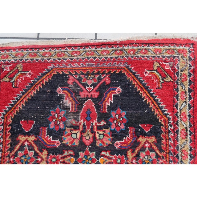 1960s, Handmade Vintage Persian Hamadan Rug 2.4' X 4.2' For Sale - Image 9 of 11