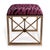 Traditional Scalamandre Maison by Port 68 Medallion Le Tigre Red Single Bench, Gold Frame For Sale - Image 3 of 5