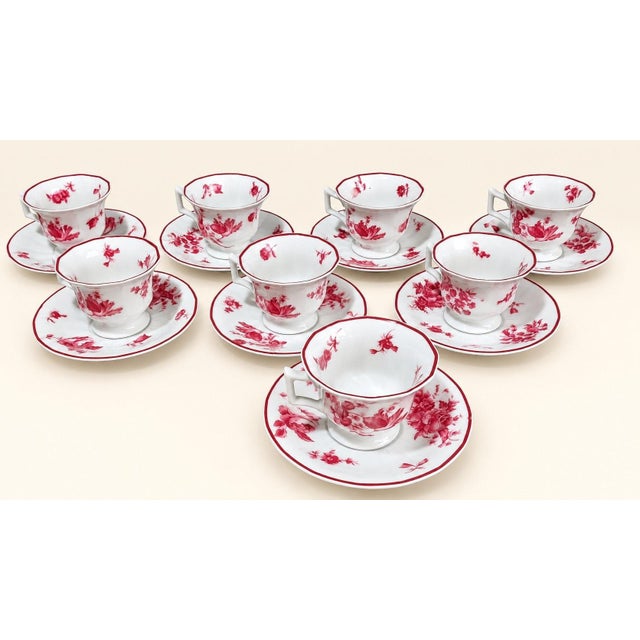 19th Century Limoges Porcelain Coffee Service with Pink Flowers by Raynaud & Co, 1890s For Sale - Image 5 of 5