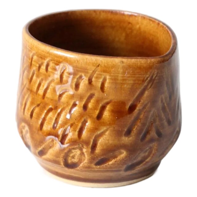 Vintage Studio Pottery Bowl With Spout For Sale