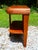 Wood Vintage Art Deco Waterfall End Table Demilune Tripod Stand For Sale - Image 7 of 16