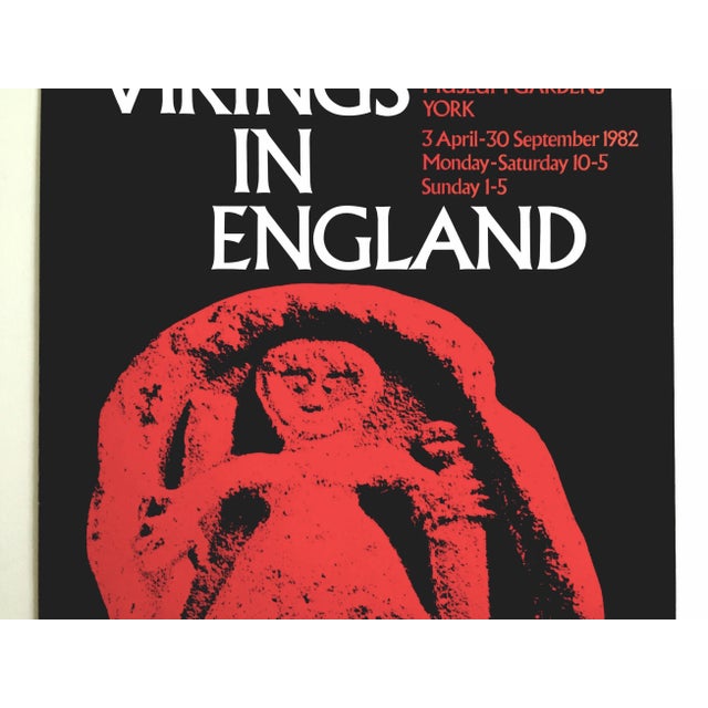 Modern Vintage 1982 " the Vikings in England " Yorkshire Museum British Exhibition Poster For Sale - Image 3 of 10