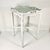 Vintage Shabby Chic Farmhouse Chippy Paint Wood Gallery Side Table. For Sale - Image 4 of 15