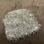 Mid-Century Modern 1950s Retro Silver Silk, and White Beads Hand-Crafted Italian Evening Bag For Sale - Image 3 of 9