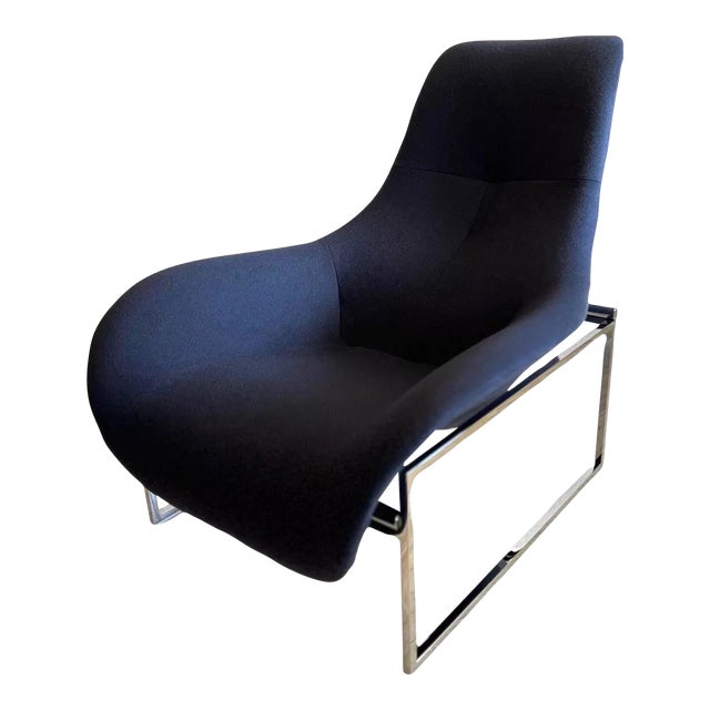 Contemporary B&b Italia Mart Merino Wool Fabric Lounge Arm Chair For Sale