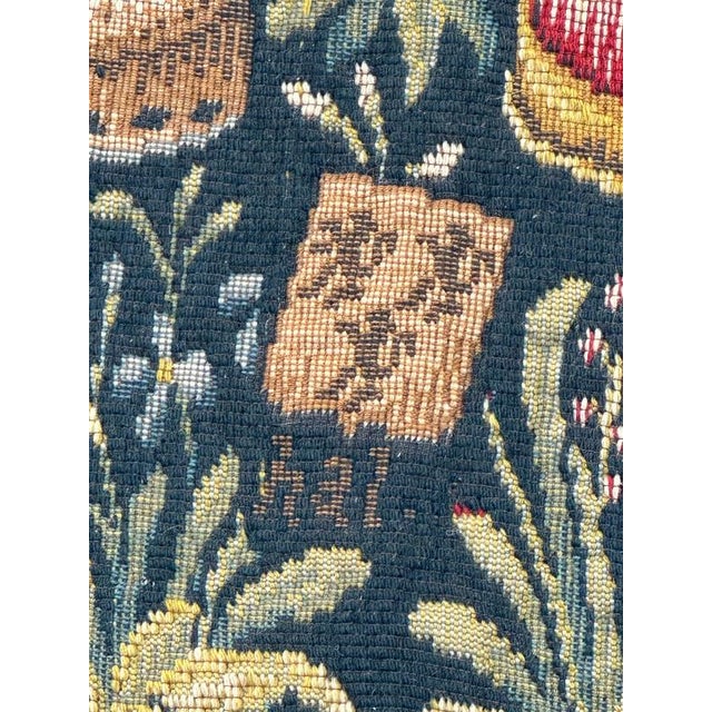 1970s Vintage French Jacquard Tapestry with Noble Amazone Motif in the style of Aubusson, 1970s For Sale - Image 5 of 18