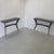 Mid-Century Modern Console Tables in Black Lacquered Walnut with Brass Details and Glass Top attributed to Ico Parisi, 1950s, Set of 2 For Sale - Image 3 of 7