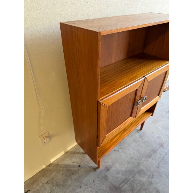 Mid-Century Modern Danish Mid-Century Modern Teak Cabinet – Vintage Scandinavian Storage Bookcase 1960s For Sale - Image 3 of 8