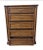 Henredon Fine Furniture 5 Drawers Walnut and Mission Oak Chest of Drawers For Sale In Washington DC - Image 6 of 12