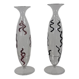 Glass Vases from La Murrina, 1985, Set of 2 For Sale