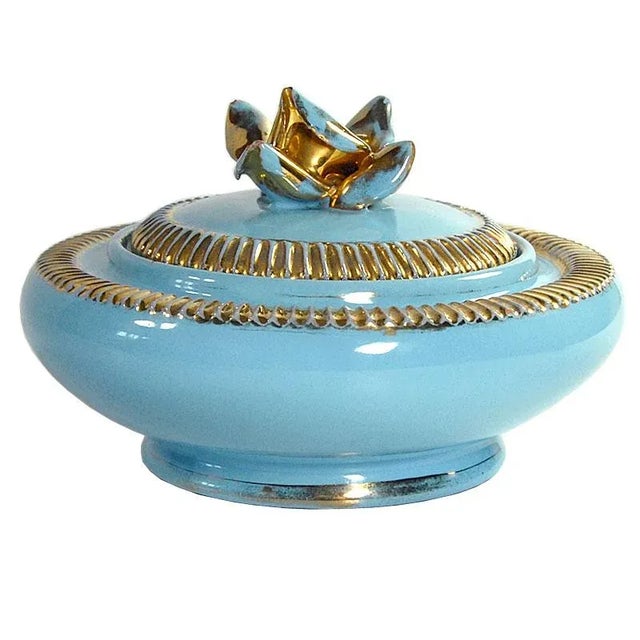 Italian Ceramic Lidded Container from Galvani Ceramiche, 1950s For Sale - Image 9 of 9