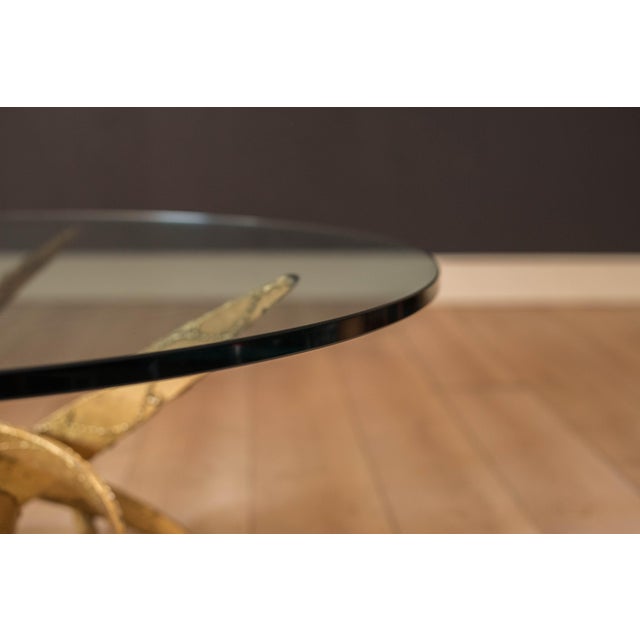 Vintage Silas Seandel Style Brutalist Torch Cut Sculptural Glass Coffee Table For Sale In Monterey, CA - Image 6 of 12