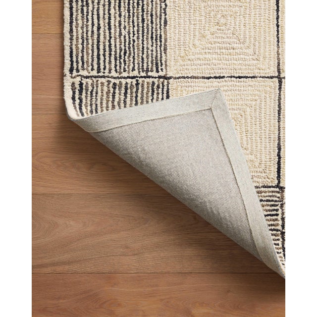 Chris Loves Julia x LoloiFrancis Cream / Black 3'-6" x 5'-6" Accent Rug For Sale In Dallas - Image 6 of 8