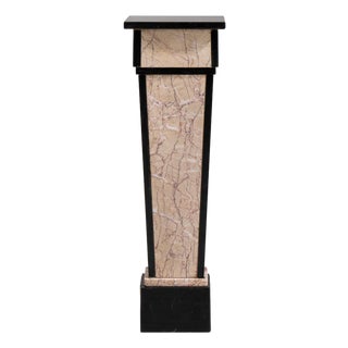 1930s France Art Deco Antique White Marble Pedestal For Sale