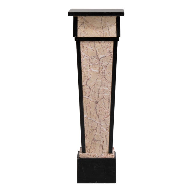 1930s France Art Deco Antique White Marble Pedestal For Sale