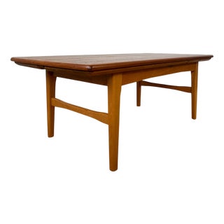 Scandinavian Raisable and Expandable Coffee Table in Teak from AB Emmaboda Möbelfabrik, 1960s For Sale