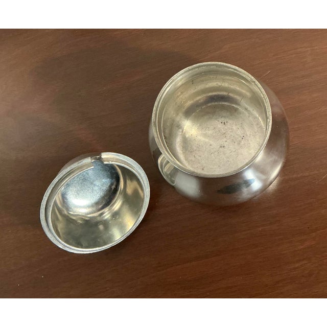 Queen Anne Vintage John Somers Brazil Pewter Sugar Bowl - Polished For Sale - Image 3 of 7