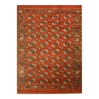 Mid 19th Century Central Asian Tekke Turkmen Main Carpet ( 6'6" x 9'-198 x 275 ) For Sale