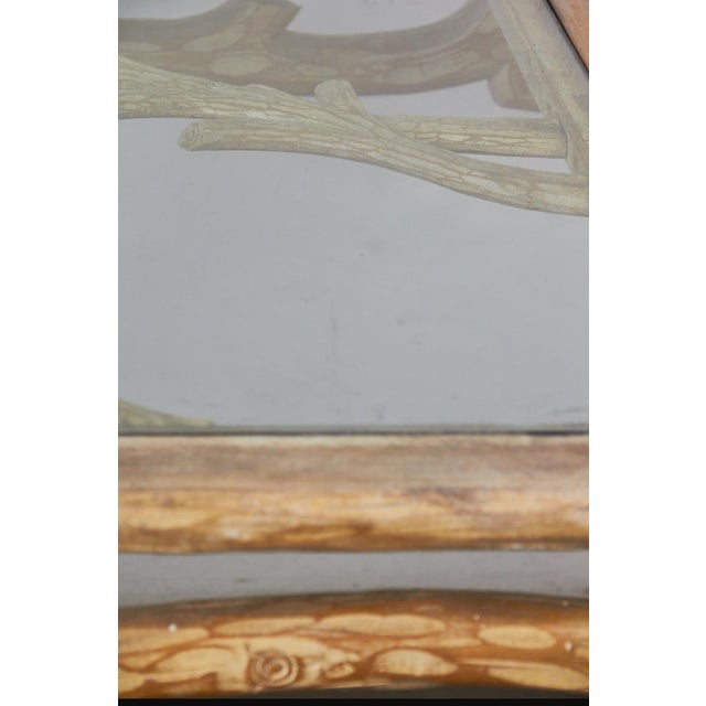 Wood Vintage Wooden Dining Table with Brutalist Glass Top, 1970s For Sale - Image 7 of 13