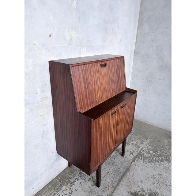 Brown Mid-Century Modern Walnut and Teak Secretaire For Sale - Image 8 of 11