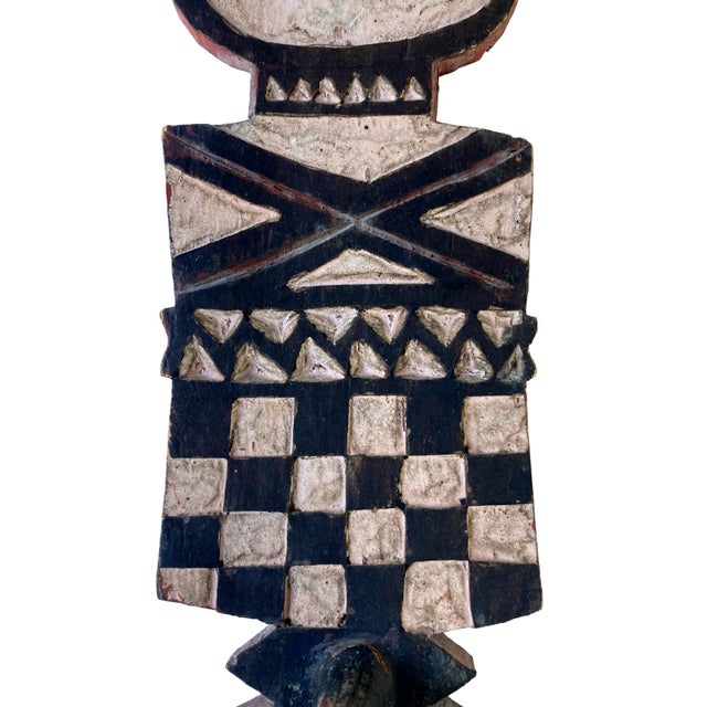 Black Vintage African Tribal Carved Wood Totem For Sale - Image 8 of 10