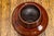 Artisan Brown Glaze Vase with Black Concentric Motifs and Tapering Lines For Sale - Image 4 of 12
