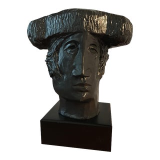 Mid 20th Century "The Matador" Modern Head Sculpture by Alvar Sunol For Sale