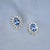 Traditional Natural Sapphire Diamond Earrings 14k White Gold 1.68 TCW Certified For Sale - Image 3 of 15