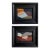 Pair of Abstract Landscape Paintings With Matching Black Vintage Frames For Sale