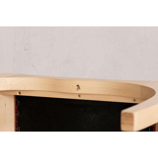 Signed Rumbo Stool 1 in Beech Wood by Jean-Baptiste Van Den Heede For Sale - Image 6 of 7