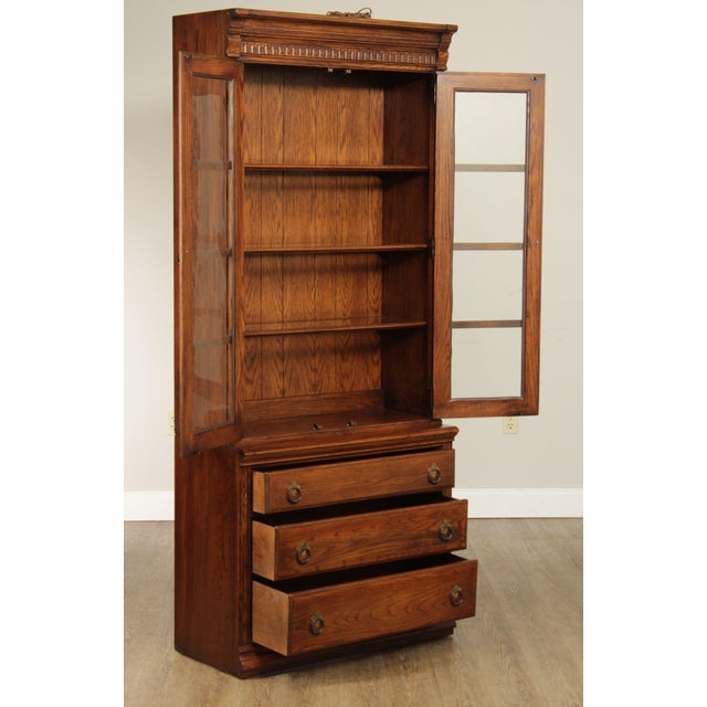 Ethan Allen 'Royal Charter Oak' Bookcase Display Chairish