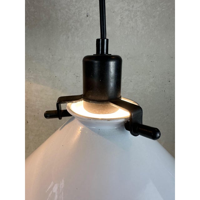 Metal Vintage White Metal Pendant Lamps, 1980s, Set of 2 For Sale - Image 7 of 13