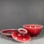 Asian 1990s Langyao Red Porcelain Gaiwan Tea Set, Ox‑Blood Red Glaze Teacup With Lid & Saucer For Sale - Image 3 of 9