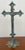 Metal Vintage Style Ornate Religious Cross with Candleholders, Set of 3 For Sale - Image 7 of 15