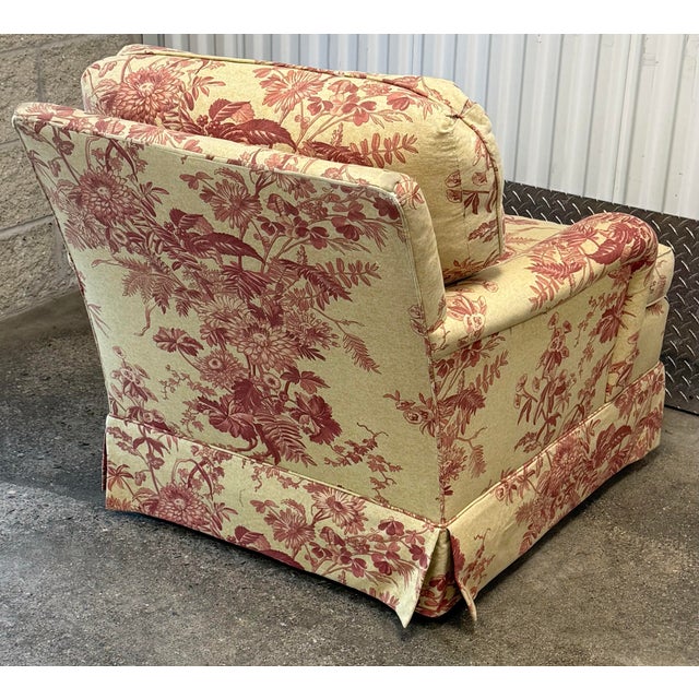 Textile Hickory Chair for Greenbaum Interiors Toile Upholstered Swivel Chairs - A Pair For Sale - Image 7 of 12