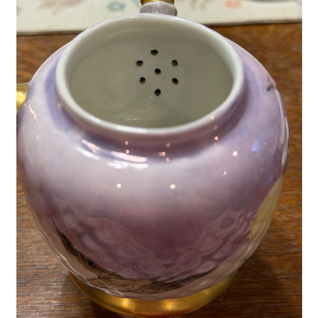 Rare Antique Jean Pouyat Limoges (j.p.l.) Hand-Painted Japonisme Veilleuse Tea Warmer, France For Sale - Image 11 of 18