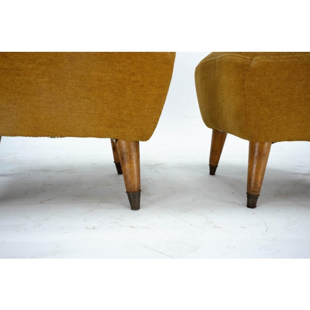 Mid-Century Italian Ottomans in the style of Gio Ponti, Italy, 1950s, Set of 2 For Sale - Image 10 of 14