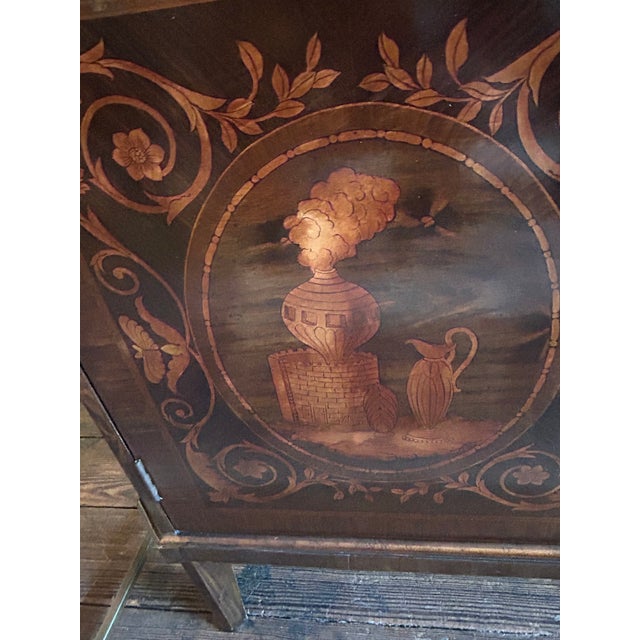 Marquetry Style Neoclassical Cabinet Console For Sale - Image 4 of 12