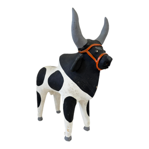 Original Rare Vintage Brazilian Folk Art Ceramic of a Bull 10.5" H